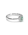 Crivelli Ring in White Gold with Diamonds and Oval Emerald
