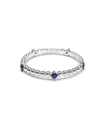 Bague Crivelli en or blanc avec sphères et saphirs