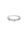 Crivelli Pinky Ring in White Gold with Spheres and Diamonds