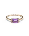 Crivelli White Gold Ring with Diamonds and Amethyst