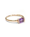 Crivelli White Gold Ring with Diamonds and Amethyst