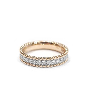 Crivelli Band Ring in Rose Gold with Diamonds