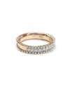 Anello a Fascia Crivelli in Oro Rosa con Diamanti