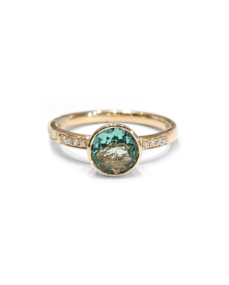 Crivelli Ring in Rose Gold with Diamonds and Green Aventurine