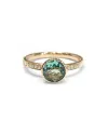 Bague Crivelli en or rose avec diamants et aventurine verte