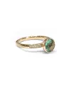 Bague Crivelli en or rose avec diamants et aventurine verte