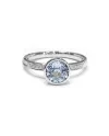 Crivelli Ring in White Gold with Diamonds and Blue Topaz
