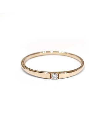 Bague Crivelli en or rose avec diamant