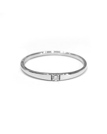 Alliance Crivelli en or blanc avec diamant