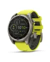 Montre connectée solaire Garmin Fēnix 8 47, bracelet en silicone jaune