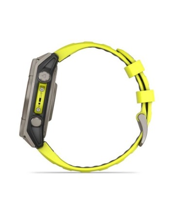 Montre connectée solaire Garmin Fēnix 8 47, bracelet en silicone jaune