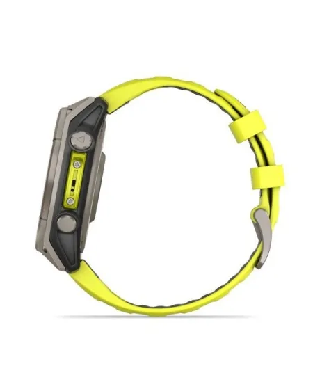 Garmin Fēnix 8 47 Solar Smartwatch Yellow Silicone Strap