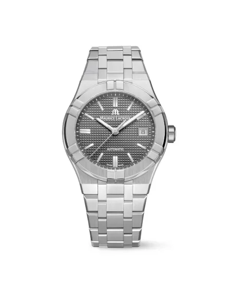 Orologio Maurice Lacroix Aikon Automatic 39 mm con Quadrante Grigio e Bracciale in Acciaio