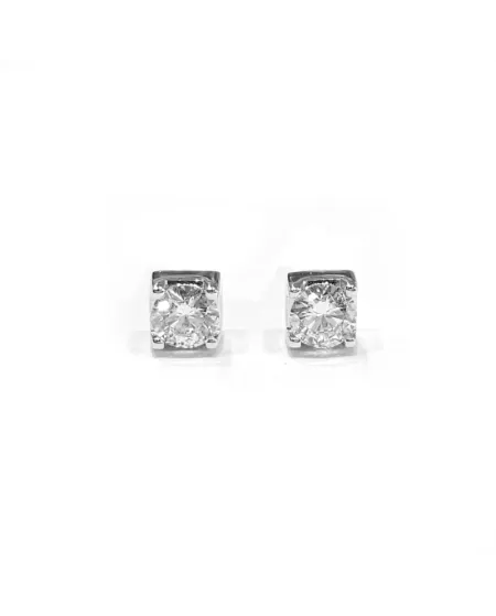 Boucles d'oreilles Crivelli Light Point en or blanc et diamants 0,36 ct