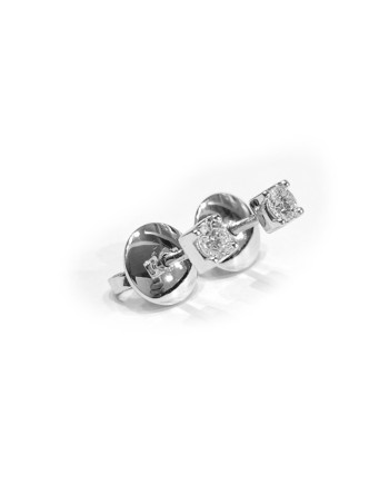Crivelli Punto Luce Earrings in White Gold and 0.18 Ct Diamonds