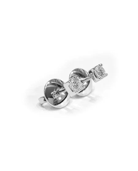 Boucles d'oreilles Crivelli Light Point en or blanc et diamants 0,18 ct