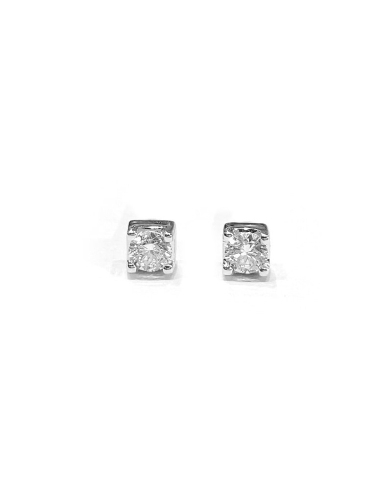 Boucles d'oreilles Crivelli Light Point en or blanc et diamants 0,20 ct