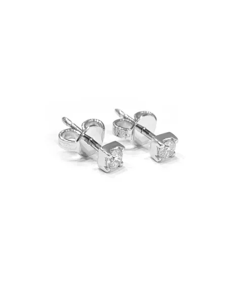 Boucles d'oreilles Crivelli Light Point en or blanc et diamants 0,20 ct