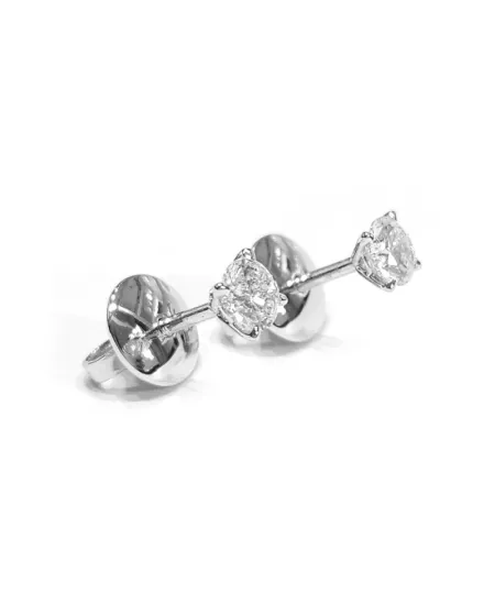 Orecchini Punto Luce Crivelli in Oro Bianco e Diamanti 0,48 Ct