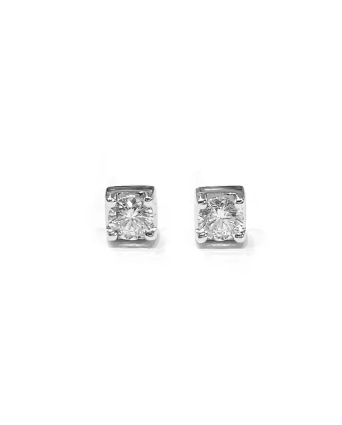 Boucles d'oreilles Crivelli Light Point en or blanc et diamants 0,30 ct