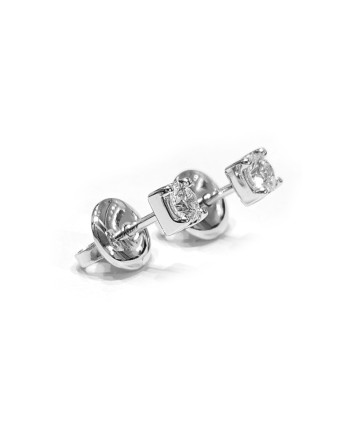 Crivelli Punto Luce Earrings in White Gold and 0.30 Ct Diamonds