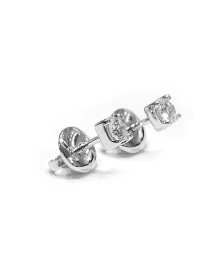 Orecchini Punto Luce Crivelli in Oro Bianco e Diamanti 0,30 Ct