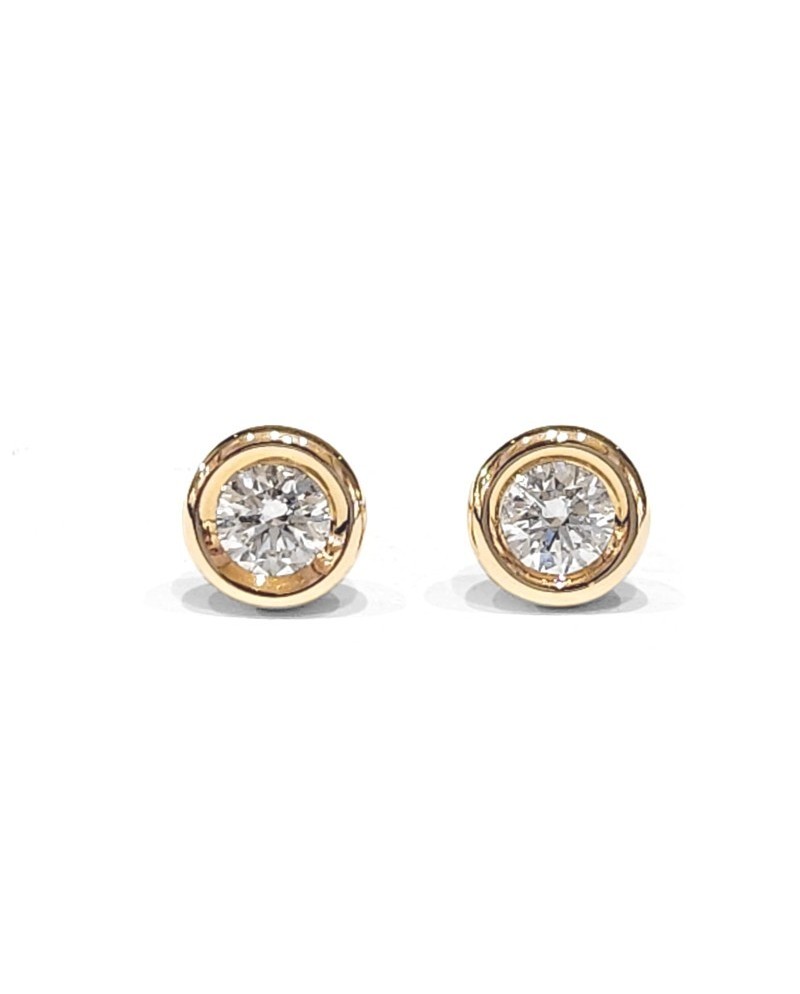 Boucles d'oreilles Crivelli Light Point en or rose et diamants 0,62 ct