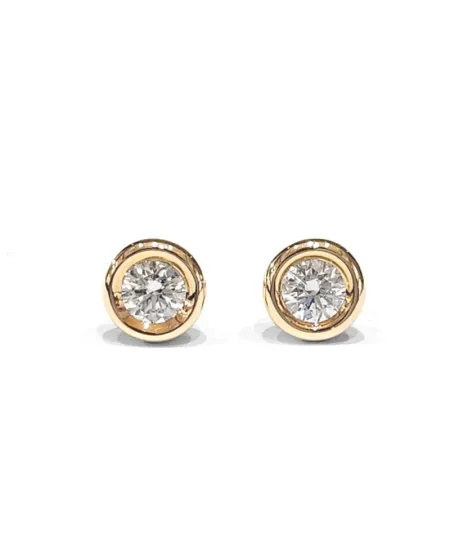 Orecchini Punto Luce Crivelli in Oro Rosa e Diamanti 0,62 Ct