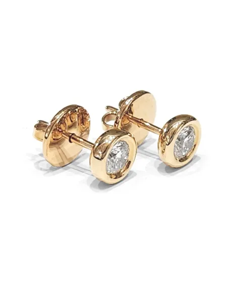 Orecchini Punto Luce Crivelli in Oro Rosa e Diamanti 0,62 Ct