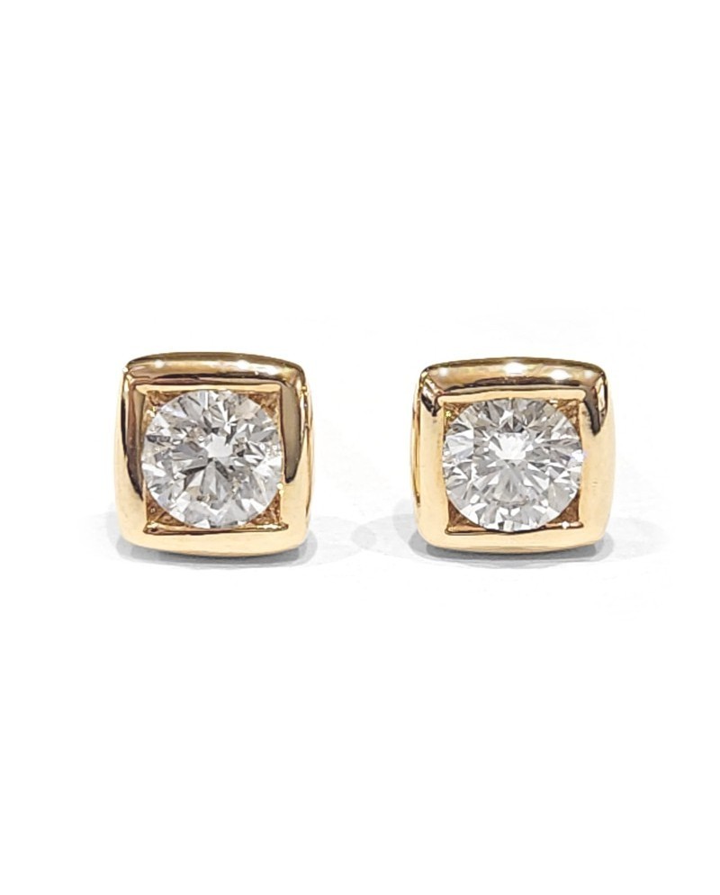 Boucles d'oreilles Crivelli Light Point en or rose et diamants 0,80 ct