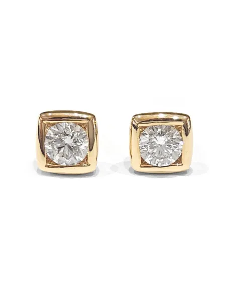Orecchini Punto Luce Crivelli in Oro Rosa e Diamanti 0,80 Ct