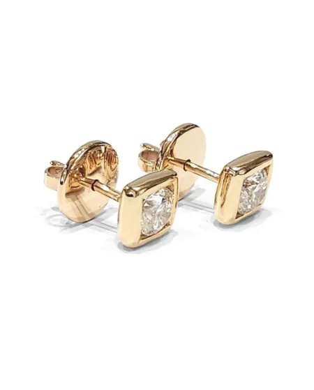 Orecchini Punto Luce Crivelli in Oro Rosa e Diamanti 0,80 Ct