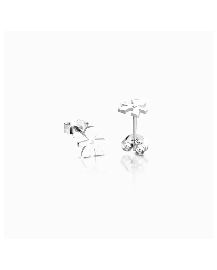 Le Bebé boy single earring in white gold with diamond