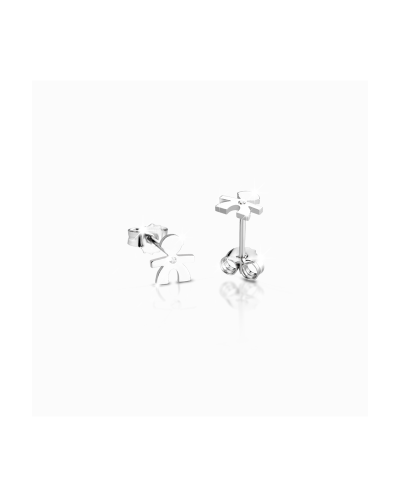 Le Bebé boy single earring in white gold with diamond
