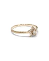 Bague Crivelli en or rose avec pavé de diamants étoiles