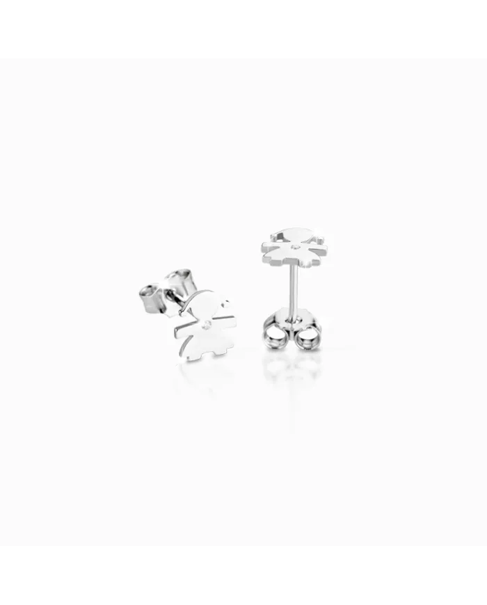 Le Bebé girl single earring in white gold with diamond