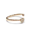 Bague ouverte Crivelli en or rose avec diamants et cœur