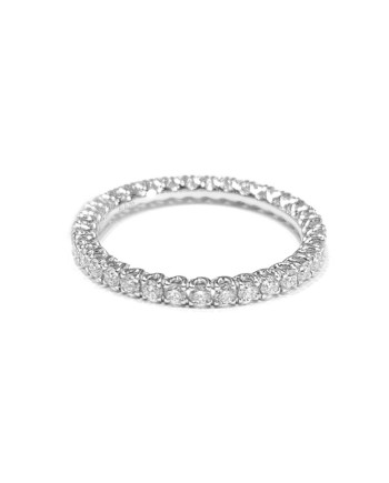 Crivelli Veretta Ring in White Gold with 0.70 Ct Diamonds