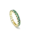 Bague d'éternité Buonocore en or jaune avec émeraudes