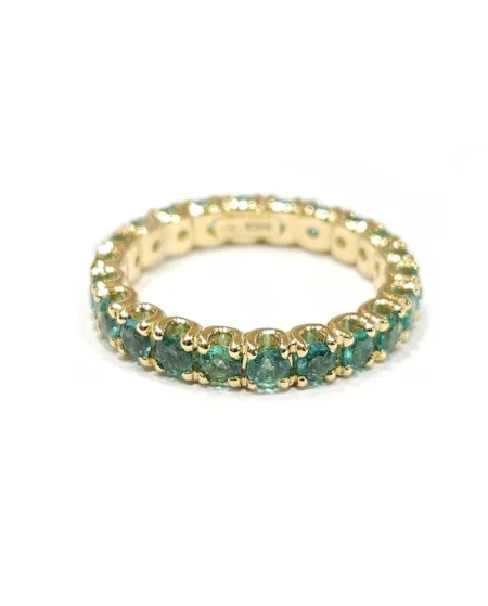 Buonocore Eternity Ring in Yellow Gold with Emeralds