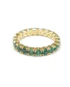 Bague d'éternité Buonocore en or jaune avec émeraudes