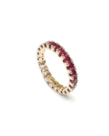 Buonocore Eternity Ring in Yellow Gold with Rubies