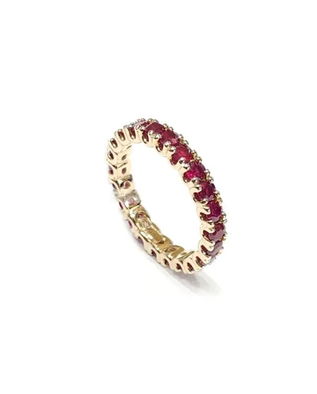 Anello Buonocore Eternity in Oro Giallo con Rubini