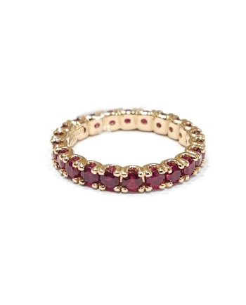 Buonocore Eternity Ring in Yellow Gold with Rubies