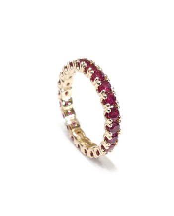 Anello Buonocore Eternity in Oro Giallo con Rubini