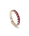 Bague d'éternité Buonocore en or jaune avec rubis