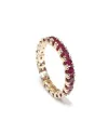 Bague d'éternité Buonocore en or jaune avec rubis