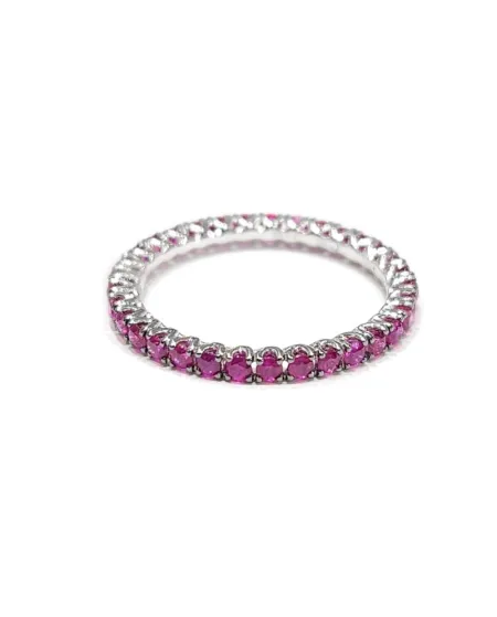 Bague Veretta Crivelli en or blanc avec rubis 0,95 ct