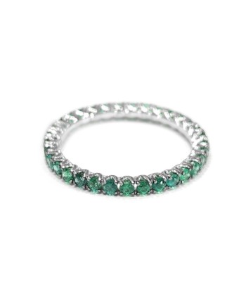 Bague Veretta Crivelli en or blanc avec émeraudes 0,70 ct