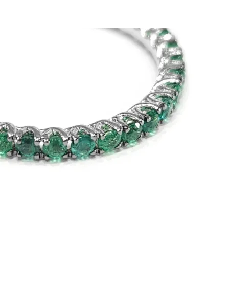 Bague Veretta Crivelli en or blanc avec émeraudes 0,70 ct